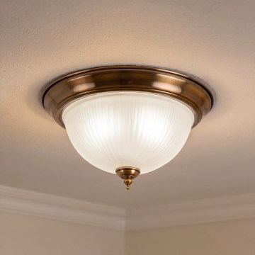 BRILAGI - Φωτιστικό οροφής FRESCO 2xE27/40W/230V διάμ. 28 cm χάλκινο