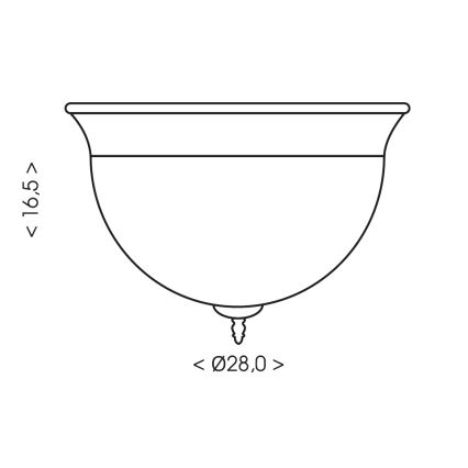Brilagi - Φωτιστικό οροφής FRESCO 2xE27/40W/230V διάμ. 28 εκ. χρυσό