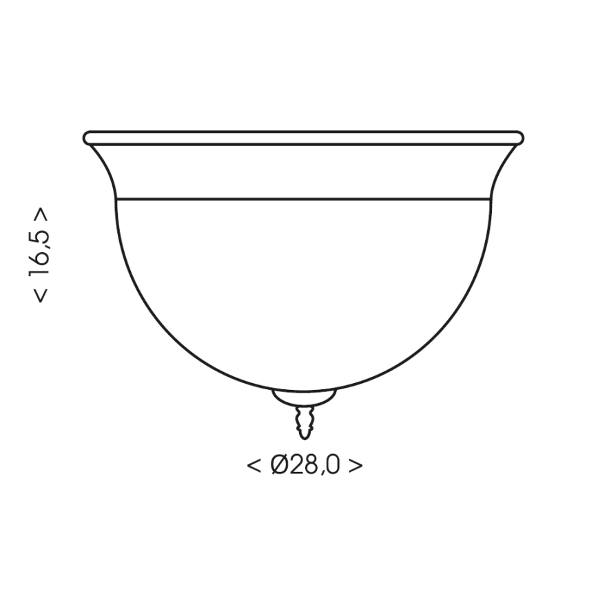 Brilagi - Φωτιστικό οροφής FRESCO 2xE27/40W/230V διάμ. 28 εκ. χρυσό