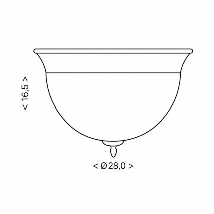 BRILAGI - Φωτιστικό οροφής FRESCO 2xE27/40W/230V διάμ. 28 εκ. χρυσό