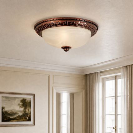 Brilagi - Φωτιστικό οροφής FRESCO 2xE27/40W/230V διάμ. 30 εκ. χάλκινο