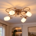 BRILAGI - Φωτιστικό οροφής GRACE 4xE27/40W/230V Ø 68 εκ. πατίνα/χάλκινο