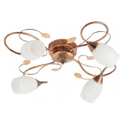 BRILAGI - Φωτιστικό οροφής GRACE 4xE27/40W/230V Ø 68 εκ. πατίνα/χάλκινο