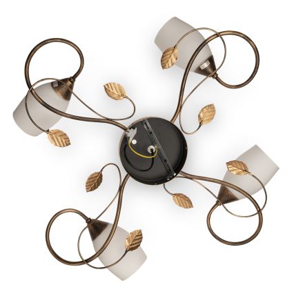 BRILAGI - Φωτιστικό οροφής GRACE 4xE27/40W/230V Ø 68 εκ. πατίνα/χάλκινο
