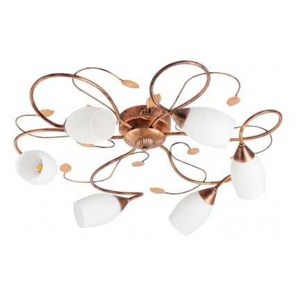 BRILAGI - Φωτιστικό οροφής GRACE 6xE27/40W/230V Ø 79 cm πατίνα/χάλκινο
