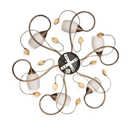 BRILAGI - Φωτιστικό οροφής GRACE 6xE27/40W/230V Ø 79 cm πατίνα/χάλκινο