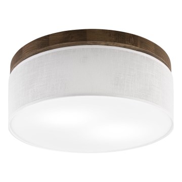 BRILAGI - Φωτιστικό οροφής LED BELLADONNA 2xE27/15W/230V διάμ. 40 cm λευκό/δρυς καρυδιά