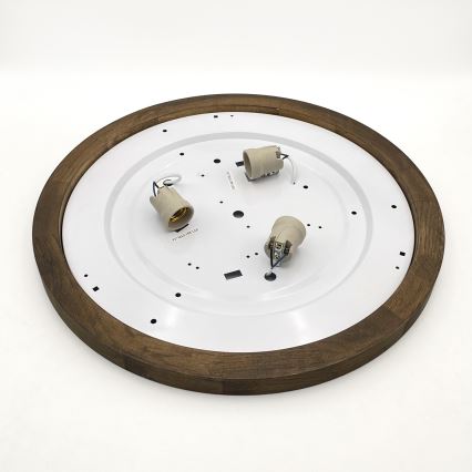 BRILAGI - Φωτιστικό οροφής LED BELLADONNA 3xE27/15W/230V Ø 50 εκ. λευκό/δρυς-καρυδιά