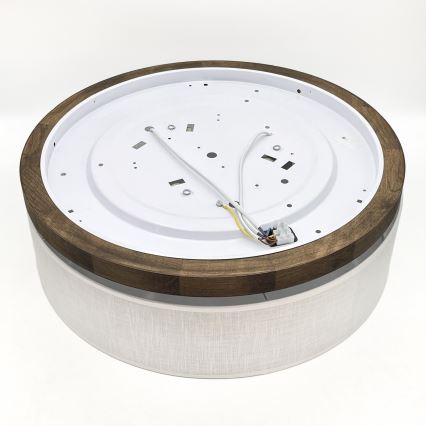 BRILAGI - Φωτιστικό οροφής LED BELLADONNA 3xE27/15W/230V Ø 50 εκ. λευκό/δρυς-καρυδιά