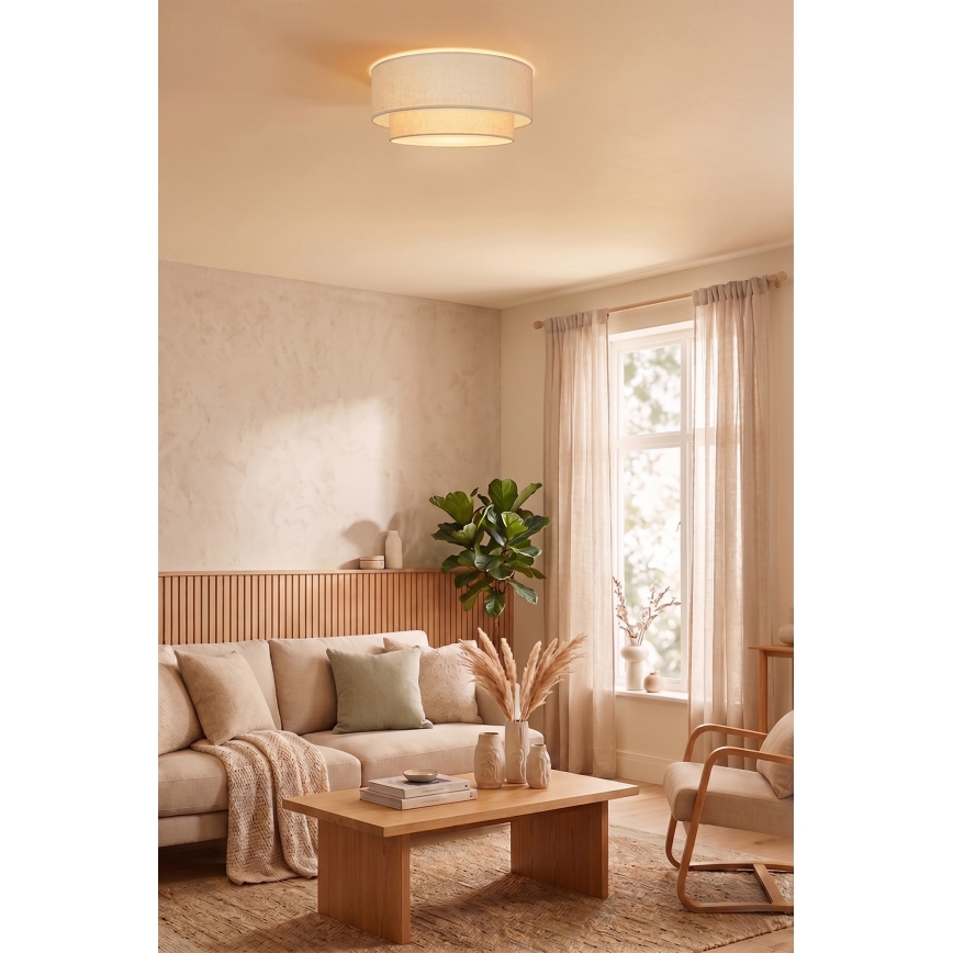 Brilagi - Φωτιστικό οροφής LED BOHO ECO 1xE27/10W/230V Ø 40 cm κρεμ