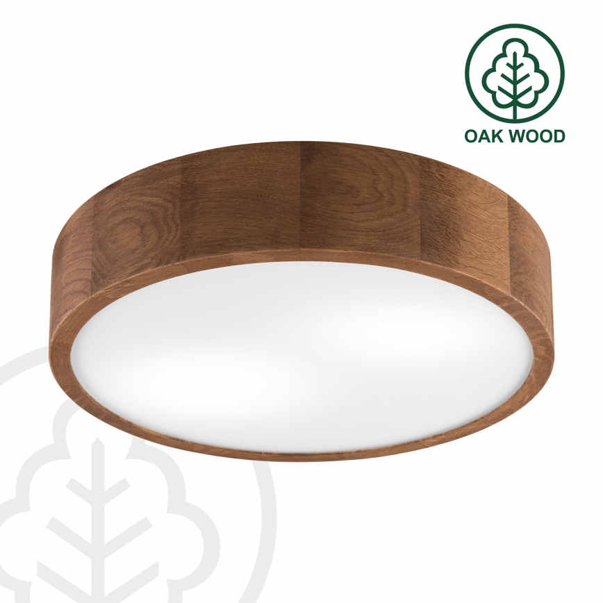 Brilagi - Φωτιστικό οροφής LED CARVALHO 2xE27/15W/230V, φινίρισμα δρυός-κερασιάς, Ø 37 cm