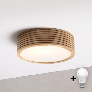 Brilagi - Φωτιστικό οροφής LED CARVALHO MODERN 1xE27/60W/230V Ø 27,5 cm σε απόχρωση δρυός