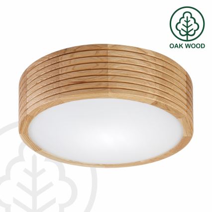 Brilagi - Φωτιστικό οροφής LED CARVALHO MODERN 1xE27/60W/230V Ø 27,5 cm σε απόχρωση δρυός