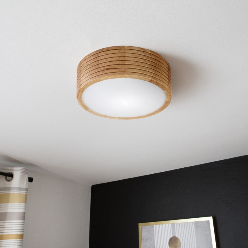 Brilagi - Φωτιστικό οροφής LED CARVALHO MODERN 1xE27/60W/230V Ø 27,5 cm σε απόχρωση δρυός