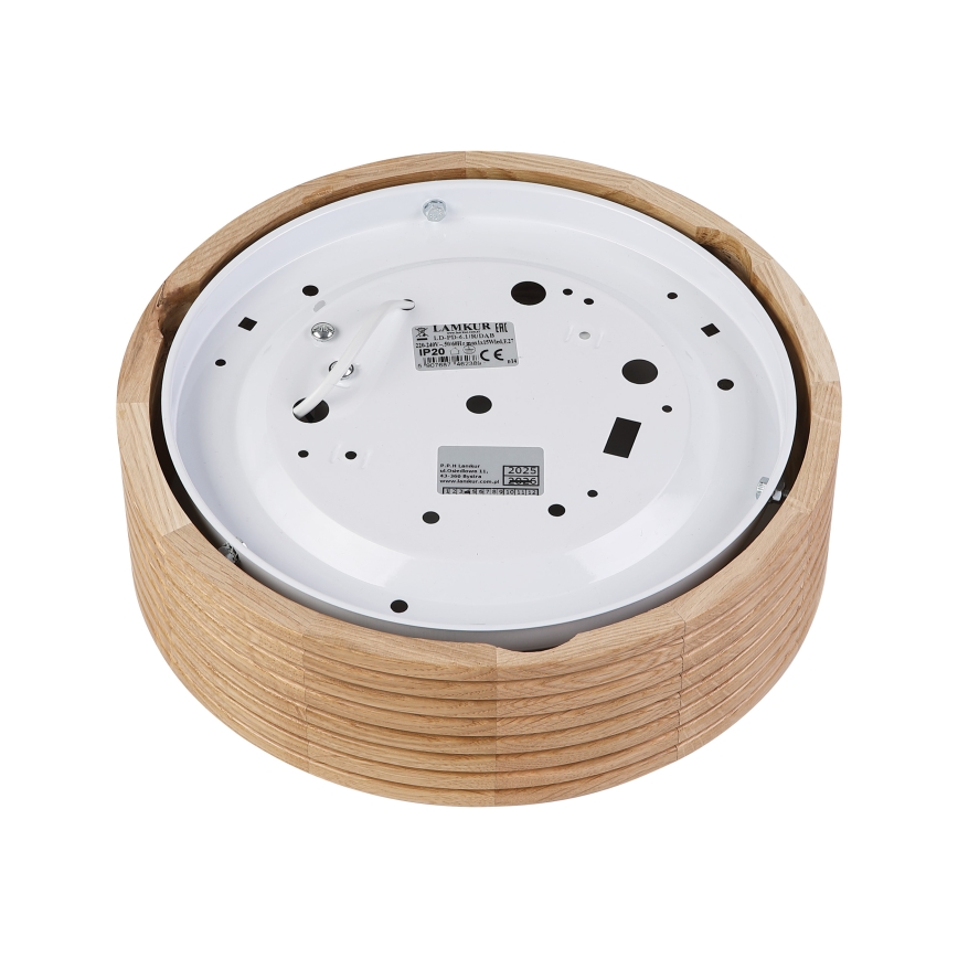 Brilagi - Φωτιστικό οροφής LED CARVALHO MODERN 1xE27/60W/230V Ø 27,5 cm σε απόχρωση δρυός