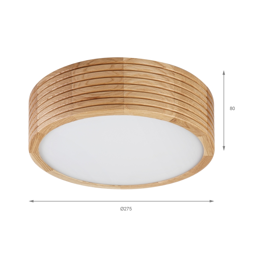 Brilagi - Φωτιστικό οροφής LED CARVALHO MODERN 1xE27/60W/230V Ø 27,5 cm σε απόχρωση δρυός