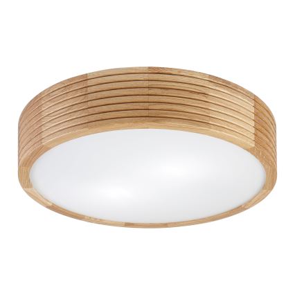 Brilagi - Φωτιστικό οροφής LED CARVALHO MODERN 2xE27/60W/230V διάμ. 37,5 cm δρυς