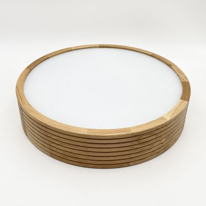 Brilagi - Φωτιστικό οροφής LED CARVALHO MODERN 2xE27/60W/230V διάμ. 37,5 cm δρυς