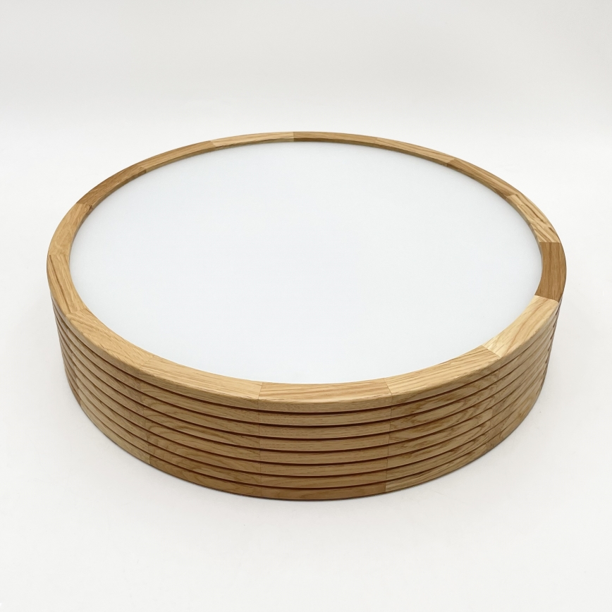 Brilagi - Φωτιστικό οροφής LED CARVALHO MODERN 2xE27/60W/230V διάμ. 37,5 cm δρυς