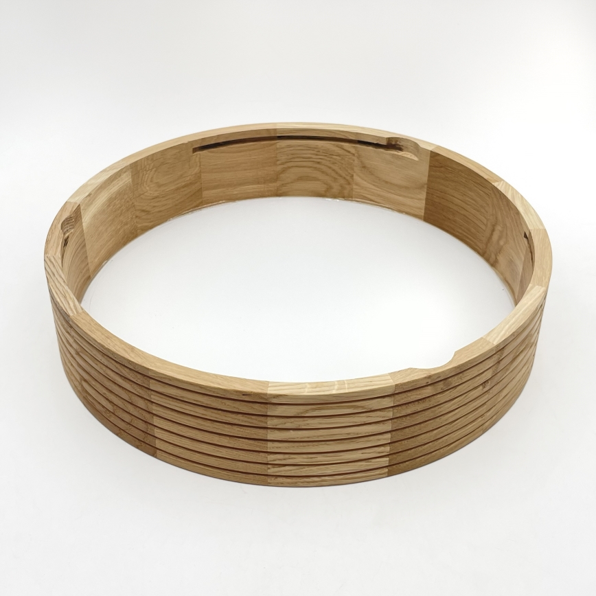 Brilagi - Φωτιστικό οροφής LED CARVALHO MODERN 2xE27/60W/230V διάμ. 37,5 cm δρυς