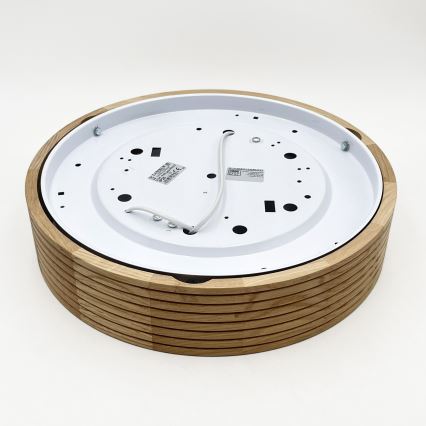 Brilagi - Φωτιστικό οροφής LED CARVALHO MODERN 2xE27/60W/230V διάμ. 37,5 cm δρυς