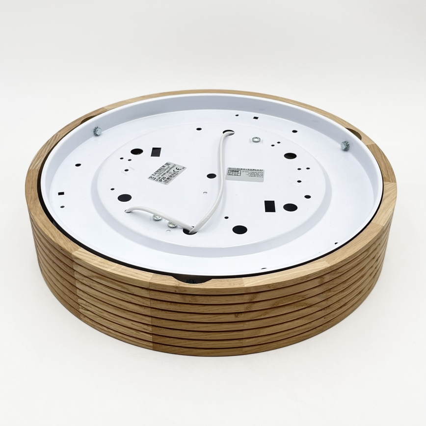 Brilagi - Φωτιστικό οροφής LED CARVALHO MODERN 2xE27/60W/230V διάμ. 37,5 cm δρυς