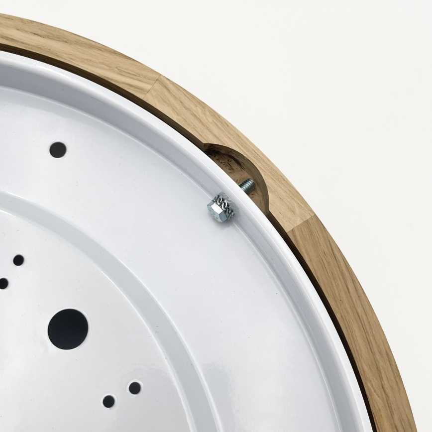 Brilagi - Φωτιστικό οροφής LED CARVALHO MODERN 2xE27/60W/230V διάμ. 37,5 cm δρυς