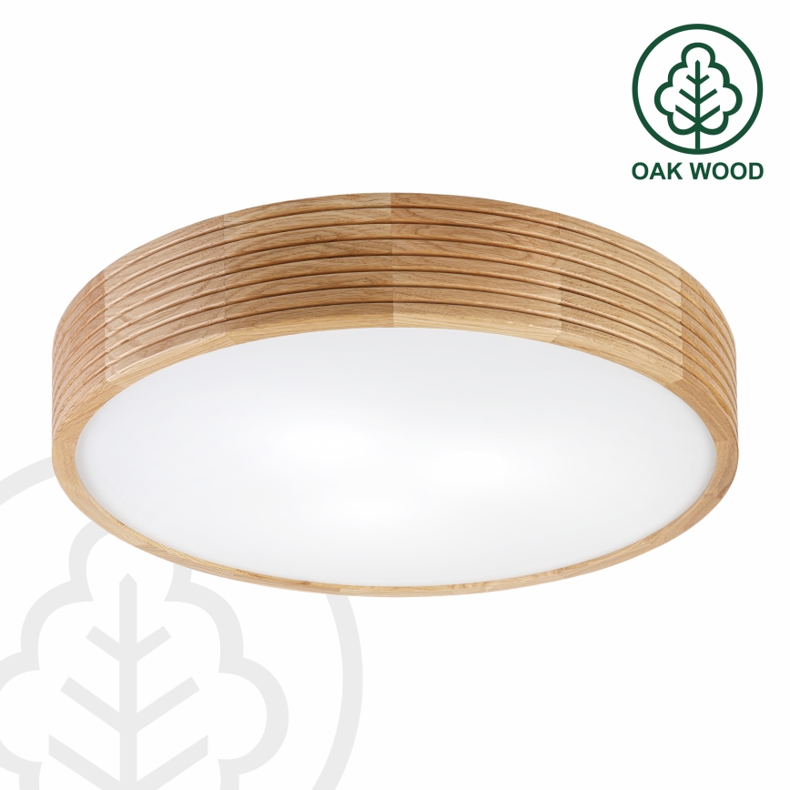 Brilagi - Φωτιστικό οροφής LED CARVALHO MODERN 3xE27/60W/230V, Ø 47,5 εκ., σε απόχρωση δρυός