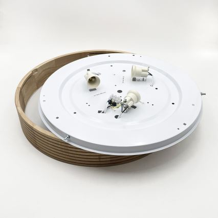 Brilagi - Φωτιστικό οροφής LED CARVALHO MODERN 3xE27/60W/230V, Ø 47,5 εκ., σε απόχρωση δρυός