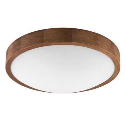 Brilagi - Φωτιστικό οροφής LED CARVALHO SLIM 2xE27/15W/230V, απόχρωση δρυός-κερασιάς, Ø 37 εκ.