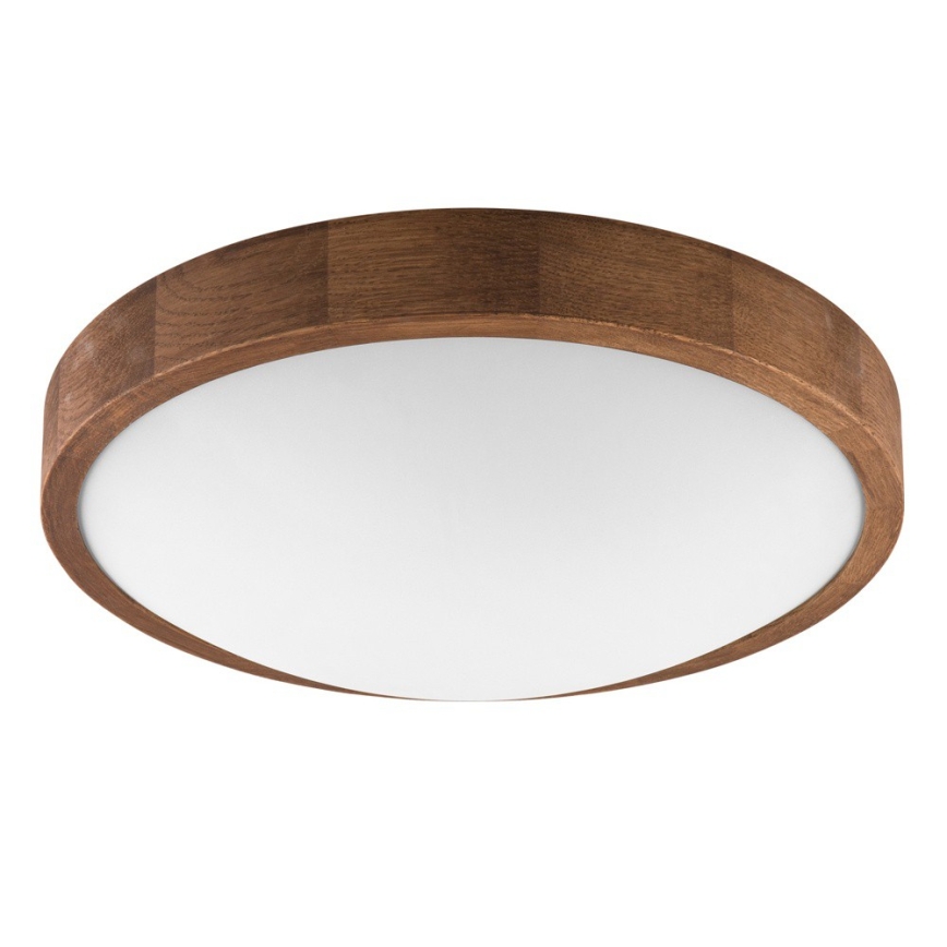 Brilagi - Φωτιστικό οροφής LED CARVALHO SLIM 2xE27/15W/230V, απόχρωση δρυός-κερασιάς, Ø 37 εκ.