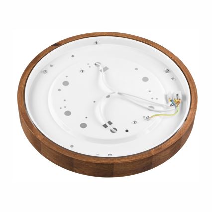 Brilagi - Φωτιστικό οροφής LED CARVALHO SLIM 2xE27/15W/230V, απόχρωση δρυός-κερασιάς, Ø 37 εκ.