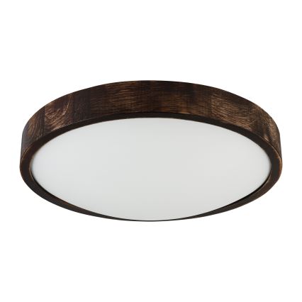 Brilagi - Φωτιστικό οροφής LED CARVALHO SLIM SMOKEY LED/36W/230V, απόχρωση δρυός, διάμ. 37,5 εκ.