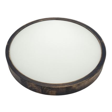 Brilagi - Φωτιστικό οροφής LED CARVALHO SLIM SMOKEY LED/36W/230V, απόχρωση δρυός, διάμ. 37,5 εκ.