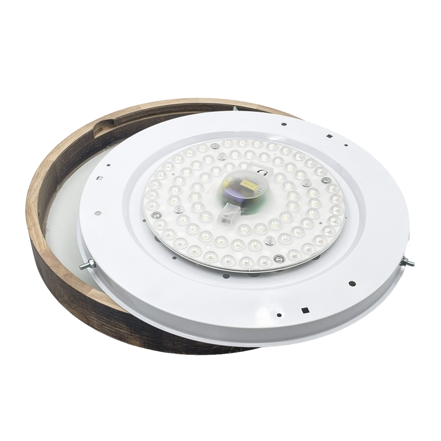 Brilagi - Φωτιστικό οροφής LED CARVALHO SLIM SMOKEY LED/36W/230V, απόχρωση δρυός, διάμ. 37,5 εκ.