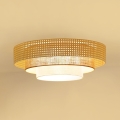 BRILAGI - Φωτιστικό οροφής LED CEDAR LUNETA, 26W/230V, Ø 60 εκ., ρατάν/καφέ/κρεμ