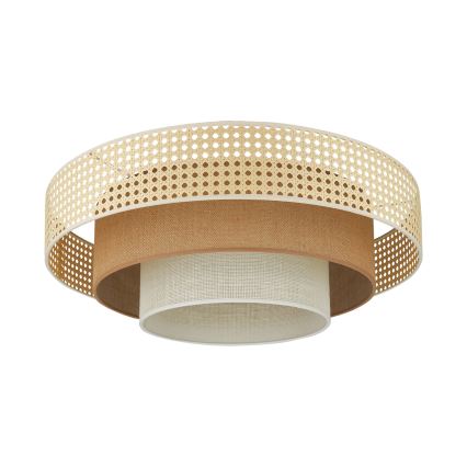 Brilagi - Φωτιστικό οροφής LED CEDAR LUNETA, 26W/230V, Ø 60 εκ., ρατάν/καφέ/κρεμ