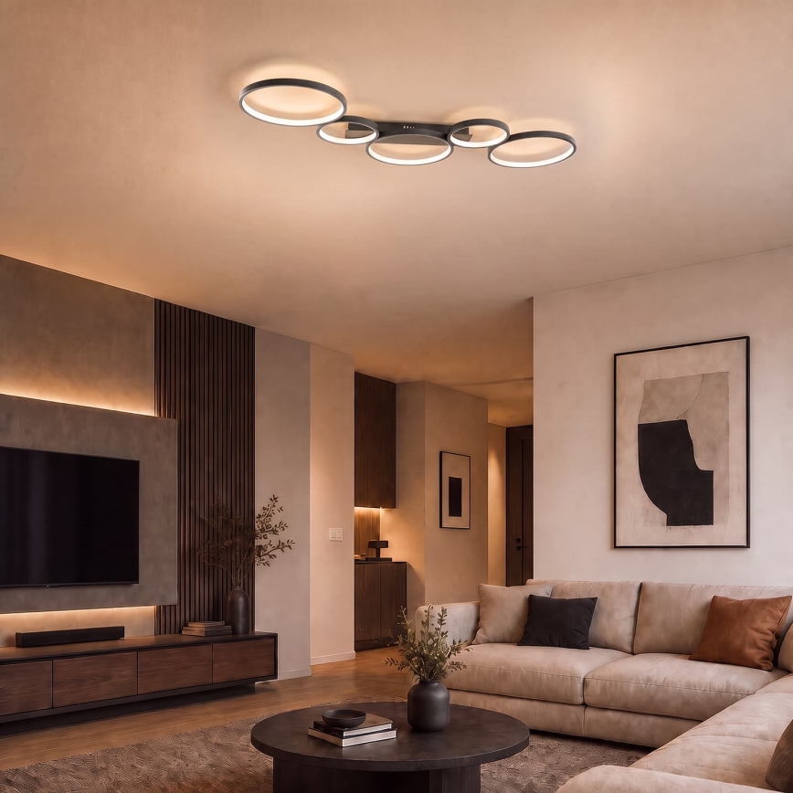 BRILAGI - Φωτιστικό οροφής LED ECHO LED/60W/230V 4000K 45x110 cm μαύρο