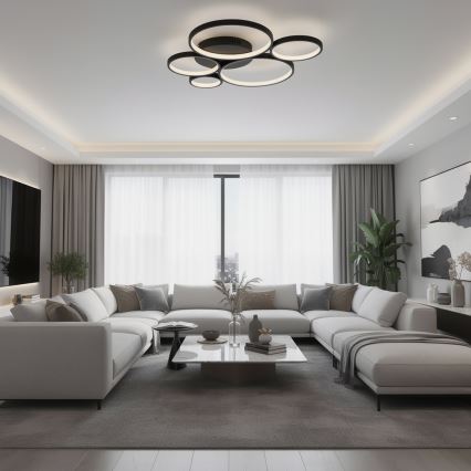 BRILAGI - Φωτιστικό οροφής LED ECHO LED/60W/230V 4000K 50x57 cm μαύρο
