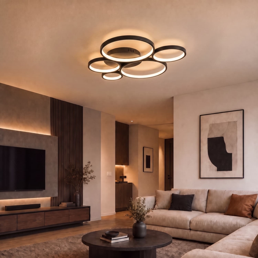 BRILAGI - Φωτιστικό οροφής LED ECHO LED/60W/230V 4000K 50x57 cm μαύρο