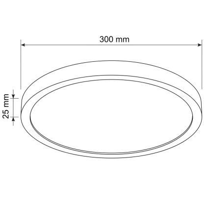 Brilagi - Φωτιστικό οροφής LED ESTELA, 18W/230V, Ø 30 cm, μαύρο