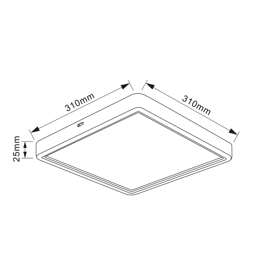 Brilagi - Φωτιστικό οροφής LED ESTELA SQUARE LED/24W/230V 31x31 cm μαύρο