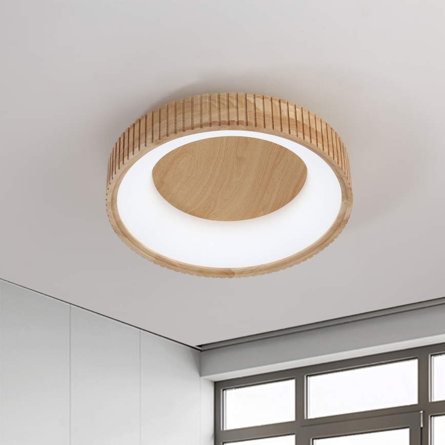Brilagi - LED φωτιστικό οροφής FALCON WOOD MODERN LED/30W/230V 3000/4000/6000K Ø 45 cm ξύλινο