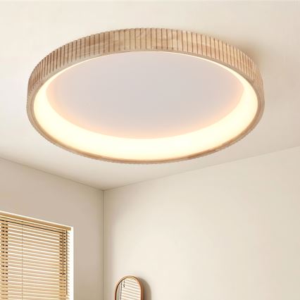 Brilagi - Φωτιστικό οροφής LED FALCON WOOD MODERN LED/60W/230V 3000/4000/6000K Ø 80 cm ξύλο
