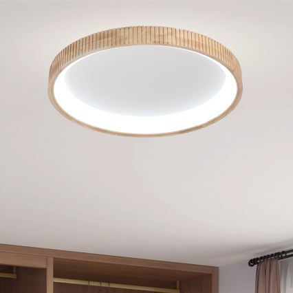 Brilagi - Φωτιστικό οροφής LED FALCON WOOD MODERN LED/60W/230V 3000/4000/6000K Ø 80 cm ξύλο