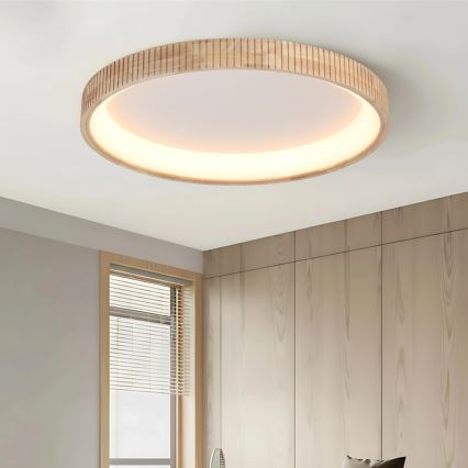 Brilagi - Φωτιστικό οροφής LED FALCON WOOD MODERN LED/60W/230V 3000/4000/6000K Ø 80 cm ξύλο