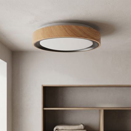 Brilagi - Φωτιστικό οροφής LED FLOCO LED/24W/230V διάμ. 30 cm σε απομίμηση ξύλου/μαύρο
