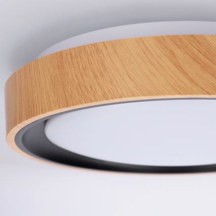 Brilagi - Φωτιστικό οροφής LED FLOCO LED/24W/230V διάμ. 30 cm σε απομίμηση ξύλου/μαύρο