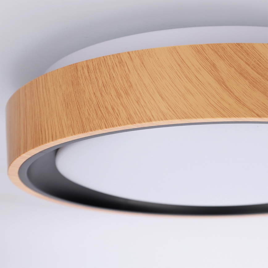 Brilagi - Φωτιστικό οροφής LED FLOCO LED/24W/230V διάμ. 30 cm σε απομίμηση ξύλου/μαύρο