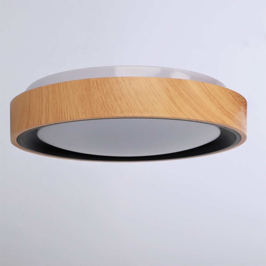 Brilagi - Φωτιστικό οροφής LED FLOCO LED/24W/230V διάμ. 30 cm σε απομίμηση ξύλου/μαύρο